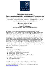 Microsoft Word - OTJR-African Studies_Symposium on South Sudan Referendum_Flyer and Programme