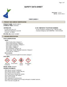 Page 1 of 7  SAFETY DATA SHEET Date Issued : SDS No : VISOR S-MOC II