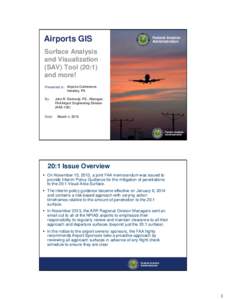 Airports GIS  Federal Aviation Administration  Surface Analysis