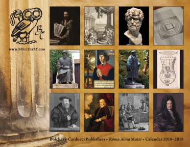 www.BOLCHAZY.com  Bolchazy-Carducci Publishers • Roma Alma Mater • Calendar 2018–2019 B