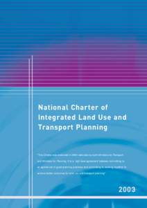 National Charter of Integrated Land Use and Transport Planning 