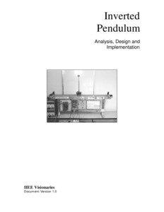 Inverted Pendulum Analysis, Design and