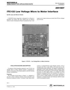 MOTOROLA  Order this document by AN1607/D  SEMICONDUCTOR APPLICATION NOTE