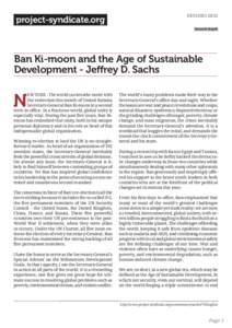 project-syndicate.org:32 Kenneth Rogoff  Ban Ki-moon and the Age of Sustainable