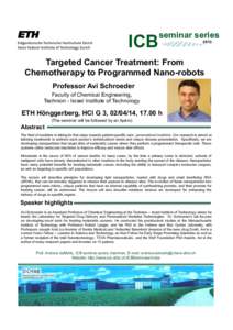 ICB  seminar series[removed]Targeted Cancer Treatment: From
