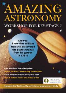 Amazing Astronomy workshop for key stage 2  Did you