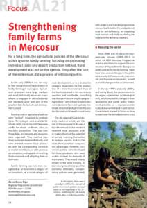 Focus  Strenghthening family farms in Mercosur