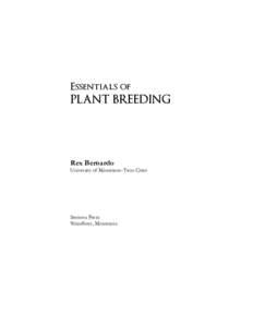 Essentials of  PLANT BREEDING Rex Bernardo