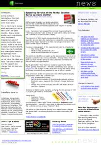 news August 2011 not just software ... car hire experts  Colleagues,