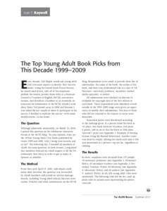 ALAN v38n3 - The Top Young Adult Book Picks from This Decade