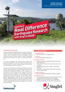 SINGTEL SATELLITE Customer Case Study Earth Observatory of Singapore (EOS)  Business Challenge