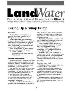 Sizing Up a Sump Pump better off with a 24-inch-diameter basin. Also, the water level should never be allowed to go