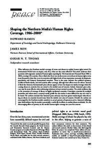 © 2007 Journal of Peace Research, vol. 44, no. 4, 2007, pp. 385–406 Sage Publications (Los Angeles, London, New Delhi and Singapore) http://jpr.sagepub.com DOI