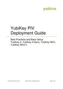 YubiKey PIV Deployment Guide