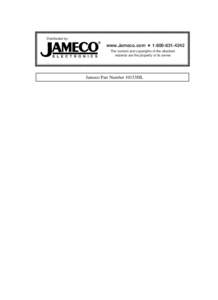 Distributed by:  www.Jameco.com ✦ [removed]The content and copyrights of the attached material are the property of its owner.