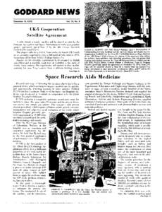 GODDARD NEWS December 14, 1970 Vol. 18, No. 9  UK-5 Cooperation