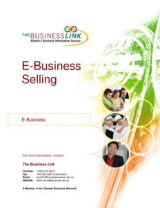 E-Business Selling E-Business  For more information, contact: