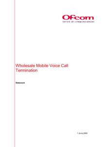 Wholesale Mobile Voice Call Termination