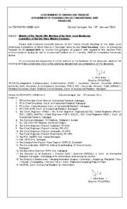 1 GOVERNMENT OF ARUNACHAL PRADESH DEPARTMENT OF PLANNING:PROJECT MONITORING UNIT ITANAGAR. No.PD/PMP[removed]Vol-II