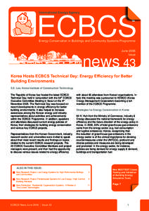 International Energy Agency  ECBCS Energy Conservation in Buildings and Community Systems Programme  June 2006
