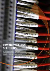 www.rawabiholding.com  Rawabi Wireless Solutions RF Feeder & Optical Cables Active and Passive Solutions/Devices