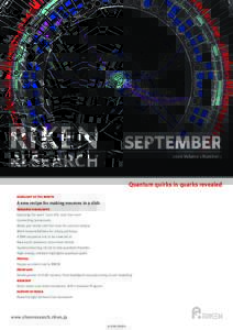 SEPTEMBER 2006 Volume 1 Number 3 Quantum quirks in quarks revealed HIGHLIGHT OF THE MONTH