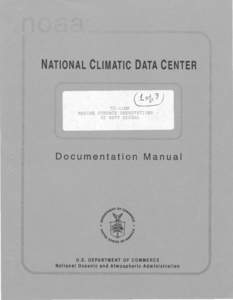NATIONAL CLIMATIC DATA CENTER *TD-1100 ^MARINE SURFACE OBSERVATIONS US NAVY GLOBAL  Documentation Manual