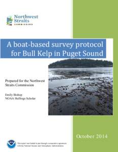 A boat-based survey protocol for Bull Kelp in Puget Sound Prepared for the Northwest Straits Commission Emily Bishop NOAA Hollings Scholar