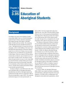 3.05 Education of Aboriginal Students