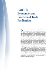 PART II Economics and Practices of Trade Facilitation  P