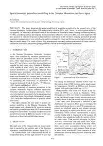 Permafrost, Phillips, Springman & Arenson (eds) © 2003 Swets & Zeitlinger, Lisse, ISBN[removed]Spatial mountain permafrost modelling in the Daisetsu Mountains, northern Japan M. Ishikawa Frontier Observational Res
