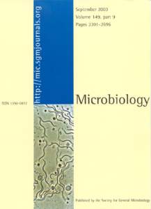Microbiology (2003), 149, 2529–2537  DOI[removed]mic[removed]Analysis of genes of tetrahydrofolate-dependent metabolism from cultivated spirochaetes and the