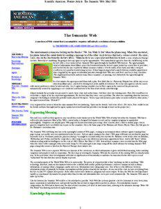Scientific American: Feature Article: The Semantic Web: May 2001