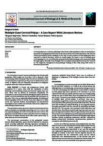 Int J Biol Med Res.2015;6(1):Int J Biol Med Res www.biomedscidirect.com  Volume 3, Issue 1, Jan 2012