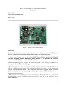 Shock Severity Limits for Electronic Components Revision D By Tom Irvine Email: [removed] June 27, 2014 _____________________________________________________________________________________
