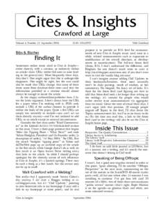 Cites & Insights Crawford at Large Volume 4, Number 11: SeptemberISSN