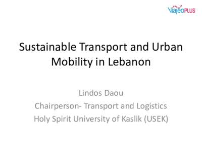Sustainable Transport and Urban Mobility in [
