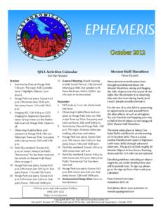 EPHEMERIS October 2012 SJAA Activities Calendar Jim Van Nuland  October