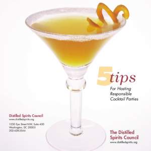 tips For Hosting Responsible Cocktail Parties  Distilled Spirits Council