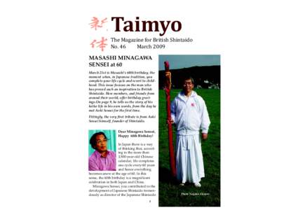 Taimyo  The Magazine for British Shintaido No. 46 March 2009 MASASHI MINAGAWA