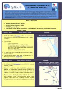 EpiSouth Weekly Epi Bulletin – N°262 20th March – 26th March 2013 Departement International