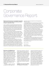 62  Corporate Governance Report  Boliden Annual Report 2015 Corporate Governance Report