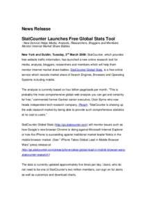 StatCounter Launches Free Global Stats Tool