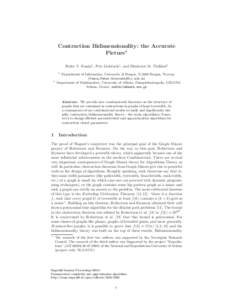 Contraction Bidimensionality: the Accurate Picture⋆ Fedor V. Fomin1 , Petr Golovach1 , and Dimitrios M. Thilikos2 1  2