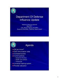 Department of Defense Influenza Update