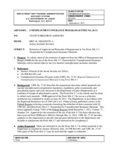 Paperwork Reduction Act / United States administrative law / Unemployment benefits / Insurance / Unemployment / Office of Management and Budget / Office of Information and Regulatory Affairs