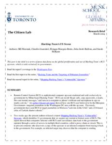 Research Brief March 2014 The Citizen Lab  Hacking Team’s US Nexus