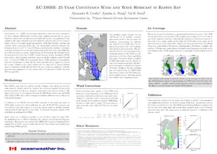 EC-DSBB: 35-Year Continuous Wind and Wave Hindcast in Baffin Bay
