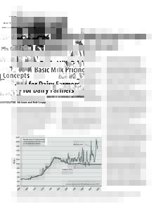 A3379  Basic Milk Pricing Concepts for Dairy Farmers Ed Jesse and Bob Cropp ilk pricing is complicated.