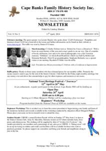 Microsoft Word - April 2014 Newsletter Page 1.docx